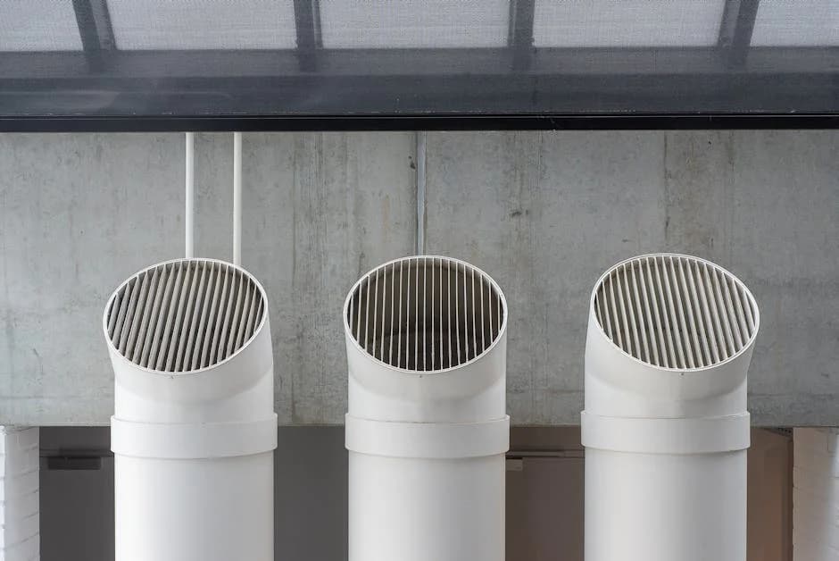 Clean commercial office with good air quality maintained through professional cleaning