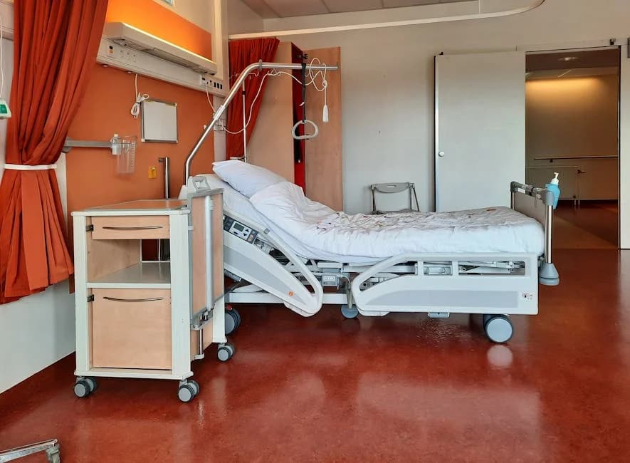 Medical facility being professionally cleaned with hospital-grade products